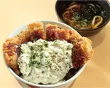 タルタルソースかつ丼(100g)ミニうどん付（とんかつの和吉 岡山駅前店）