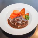 アグー豚ハンバーグ(「食と酒」居酒屋かるだん)