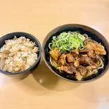 牛すじそば定食（【濃厚鰹ダシ】天八うどん どんでん）