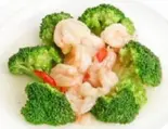 ブロッコリーとエビの塩味炒め(西蓝花炒明虾)（香郷源）