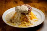 ポルチーニホワイトハンバーグチーズオムライスWhite sauce Hamburger Cheese  Omelette Rice（【カラダが喜ぶオムライスCafe】Egg House～出屋敷店～）