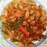 鶏肉とカシューナッツ炒め定食(腰果鸡丁)(台湾無骨香脆鶏柳)