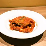 ソフトシェルクラブのチリクラブ（PASTA HOUSE Eni 五反田店）