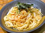 えびと明太マヨソースの和風パスタ(餃子工房 ちびすけ 阿倍野橋店)
