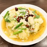 白身魚と青菜漬物煮込み(酸菜魚)（中華料理 無限鴨）