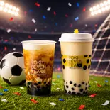 【W杯応援セット】黒糖タピオカミルクM+ジャスミンタピオカティーM（TOKI SEVEN TEA＆台湾鶏排ジーパイ、自家製からあげ 新小岩店）