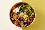 【甘辛】牛プルコギと揚げ茄子の玄米ビビンバ Beef Bulgogi ＆ Fried Eggplant Bibimbap（玄米ビビンバ 韓美菜(ハンヤチェ) 名古屋店）