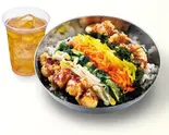 彩りナムルとチキンの巻かないキンパセット（bb.qオリーブチキンカフェ JR天満駅前店）