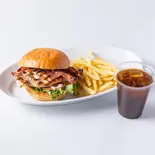 グリルチキンバーガー ドリンクセット（【朝食とハンバーガーのお店】To B）