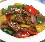 牛肉の黒胡椒炒め定食（串門‐創作中国料理）