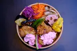 お母さんの唐揚げ弁当(手作り しば漬けたるたる)（炭火焼きとおばんざい弁当 せん 渋谷店）