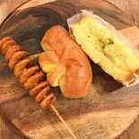 ポケットサンドタマゴとハリケーンポテト、相模湖くりぃむぱんのセット（夢造りパン工房 相模大野店）