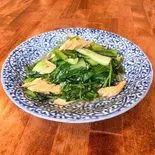 青菜炒め(中華や萬丸)