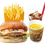 【ディナーセット】絶品チーズバーガー ZEPPIN（Supreme） Cheeseburger Dinner Set（ゼッテリア ZETTERIA 福岡新天町店）