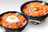 【シェアセットD】炙り牛トロ山かけ月見いくら丼&炙り牛トロ雲丹いくら丼(漁師町三代目 牛とろいくら本舗 天下茶屋店)