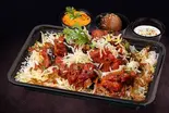 チキンビリヤニデザートグリーンサラダChicken biryani dessert green salad(トルコケバブ ビリヤニハウスTurkish Kebab Biryani House)
