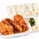スタミナ醤油唐揚げ弁当(3個入り)soy sauce fried chicken 3pieces with race（鹿島田あげもん屋ぶんご）
