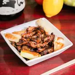 せせり焼き ネギ入り(タレ) Grilled Chicken Neck Meat with Green Onion (Sauce)（宮崎郷土料理 どぎゃん）