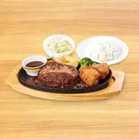 【910】手ごねハンバーグ&から揚げ弁当(ビッグボーイダイニング 早稲田店)