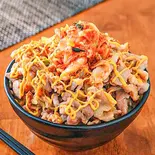 キムチーズガリバタ豚丼肉大盛 (お肉400g)（激盛り豚丼 メガトン 江古田店）