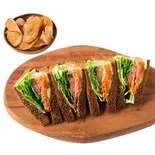 無添加スモークサーモンと有機野菜のサンドイッチ Salmon and organic carrot sandwich（Hamburger ＆ Sandwich base）