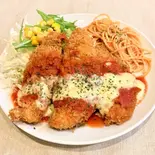 チーズトマトササミカツ定食（洋食 夢たまご）