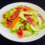 ズッキーニ台湾腸詰炒め（上海亭 梅島店）