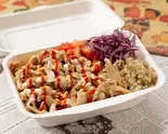 【鶏むね肉】チキンオーバーライス Chicken breast over rice(玄米と合盛りチキンの健康チキンオーバーライス Healthy&co 秋葉原店)