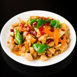 鶏のピリ辛炒め Hot and Spicy Chicken Stir-Fry（中華料理上海亭 木場店）