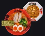 味玉HOTらーめん＆にんにくチャーハンセット Aji-tama Spicy Ramen ＆ Garlic Fried Rice Set（ラー麺ずんどう屋 尼崎店）
