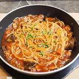 麻婆パスタ（マーボー食堂(赤い月)）