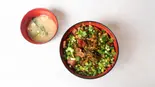 幸丼焼豚辛子高菜丼(大盛り)(手作り味噌汁付き)（丼ぶり屋 幸丼 三ツ又店）