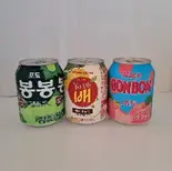 韓国ジュース(果肉入り)  ももジュース238ml ¥220（安田商店）