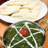ほうれん草チーズナンセット/Horensho cheese Nan set（【ドバイ5ッ星ホテル出身シェフの店】インドネパール料理ダイニングバー ジョティ）