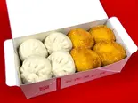 【セット】ミニ黒豚饅＆ミニ揚げ黒豚饅 4+4 30円お得！（SHIMBASHI 15○ SL広場前店）