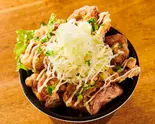 鶏もも唐揚げ ねぎ塩マヨネーズ 5個（居酒屋日本一の唐揚げ専門 えんまる 本八幡店）