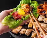 あぐー豚のサムギョプサルセット（焼肉まつやま）
