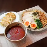辛田ぶしつけ麺+焼き餃子（麺処田ぶし横浜店）