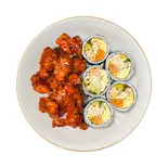 ツナキンパとダッカンジョンのセットCOMBO（삼청당三青堂 韓国プレミアムキンパ専門店）