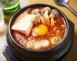 スン豆腐チゲ ライス付き 순두부찌개(밥포함) Soft Tofu Jjigae Rice set（チキンなら）