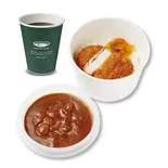 三元豚の厚切りロースカツカレーセットTonkatsu Curry Set（珈琲館 銀座中央通り二丁目店）