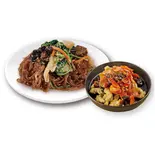 鶏タンスユク小+チャプチェセット（チャジャン麺が美味しいパンダ飯店 イセザキ・モール店）