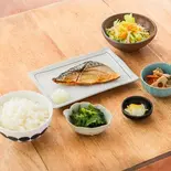 【玄米】サバ文化干し定食（まんまる食堂）