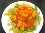エビチリソース炒め（味香閣）