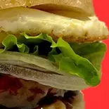 てりやきエッグバーガー Egg burger with Teriyaki sauce（BABANBABANBURGER）