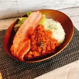 【野菜たっぷり】大きなベーコンとキーマカレー（あーちゃんのキーマカレー）