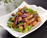 肉段茄子(肉とナス炒め)（元町中華麻辣湯 難波火鍋）
