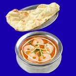 海老マッカニ―カレーセット 【Prawn Makkani Curry Set（インド。アジアン料理ダナパニ光が丘店）