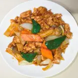 鶏肉の黒胡椒炒め(中華料理錦楽軒)