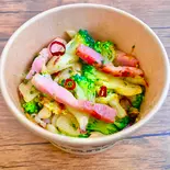 ブロッコリーとベーコンのアーリオ・オーリオ（軽食とデザート。Cafe Karanos[カラノス]）
